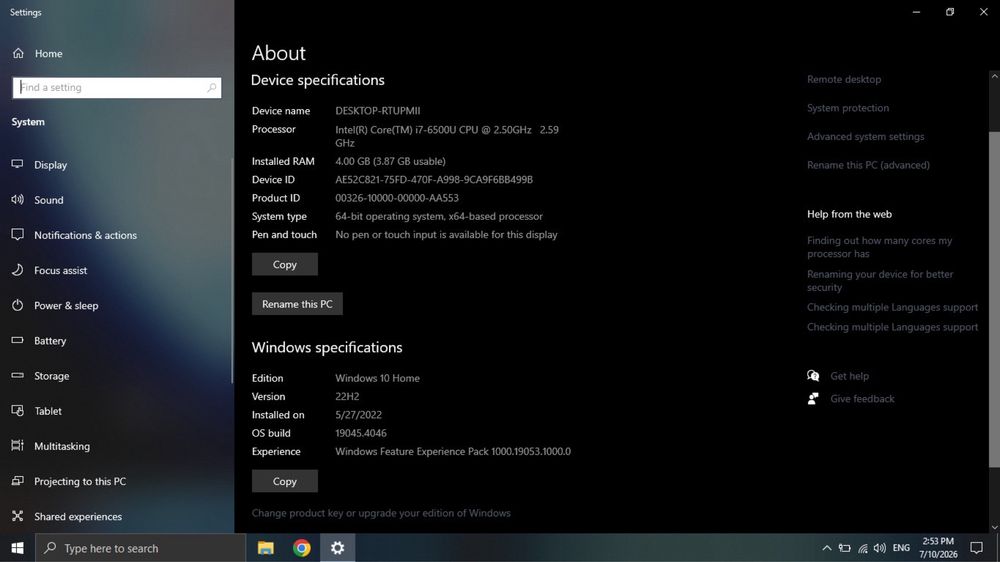 Laptop Asus intel