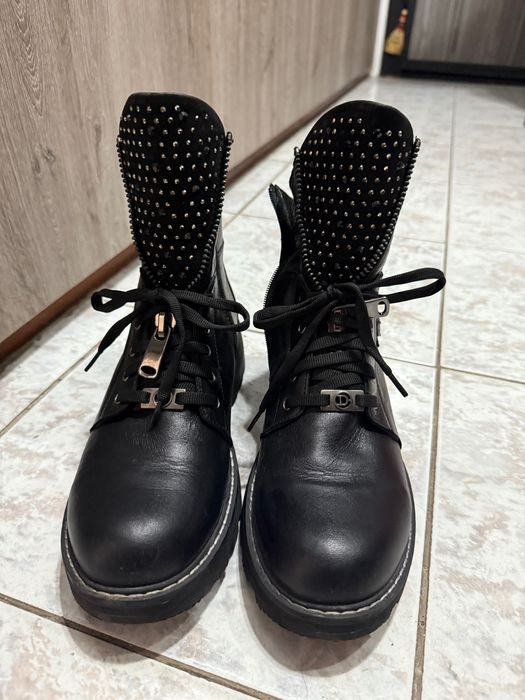 Зимни кожени боти