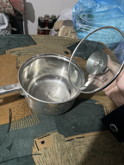 Ковш Сотейник нержавейка с крышкой