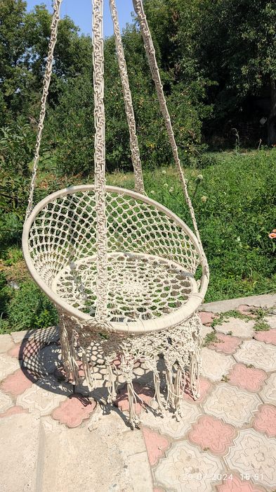 Кресло - качеля из макраме