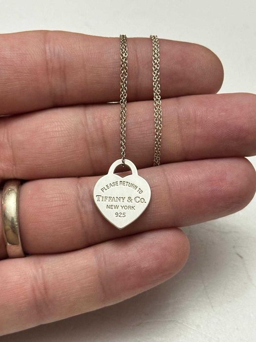 LANT + PANDANTIV ARGINT 925 - Inima - Return to TIFFANY - Original !