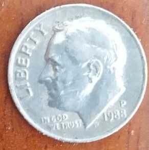 Продам монету на один дайм 1988 года США