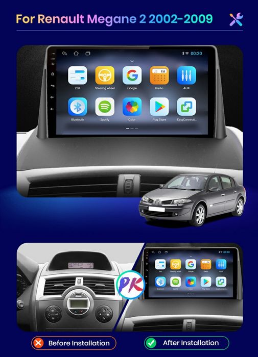 Navigatie Android dedicata Renault Megan 2 (2002-2009)