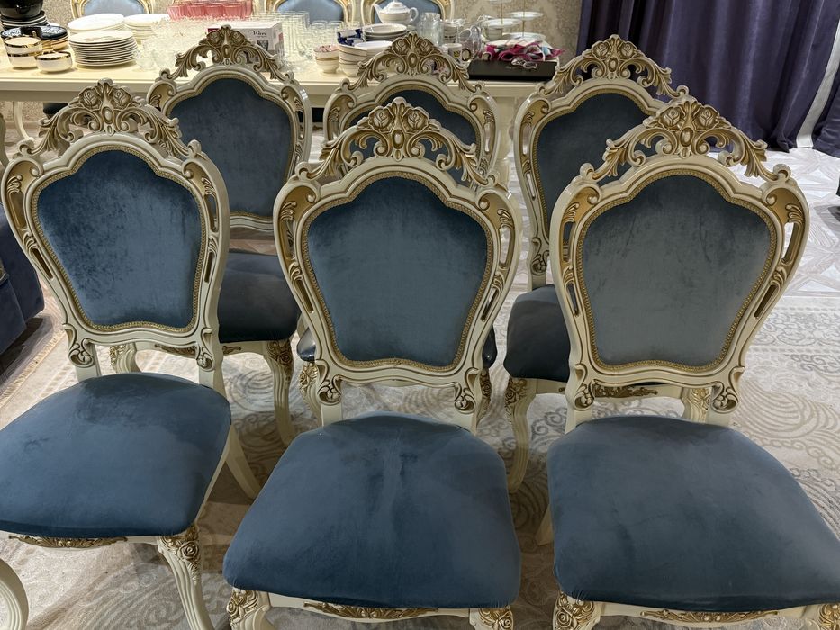 Стулья 17 шт голубые