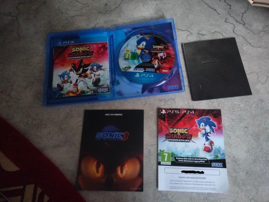 Диски PS4 Sonic Frontiers, sonic X shadow generations, Sonic Mania