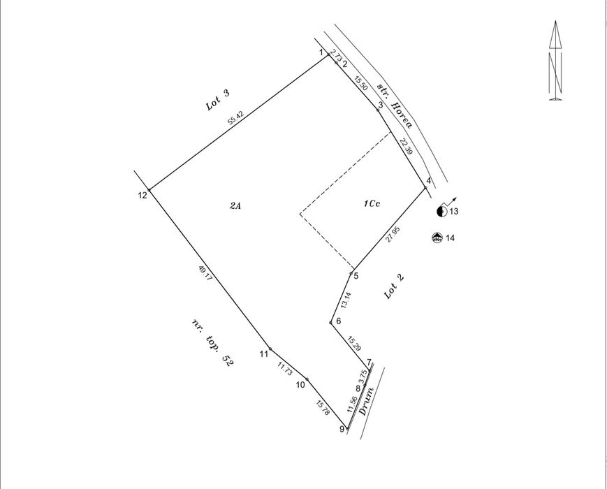 Teren intravilan, 2900 mp, 40 ml front, Sat Corpadea