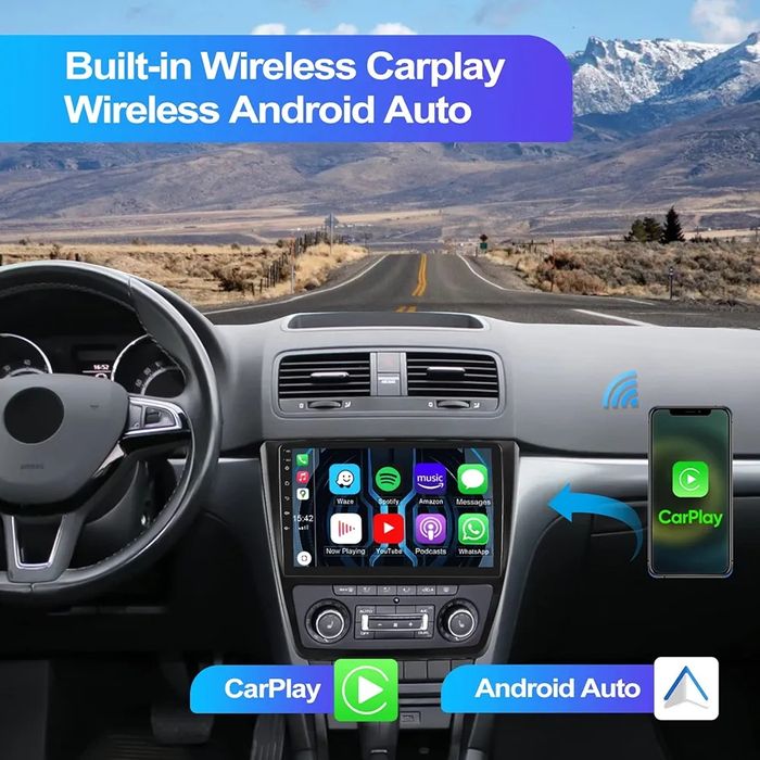 10.1" Мултимедия за Skoda Yeti 5L (2009-2015), Android 13, 4core, 1+32