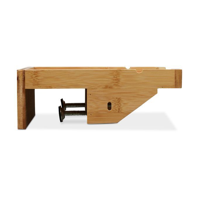 Висящо нощно шкафче/рафт от бамбук, площ на рафта 33,5 x 23 см