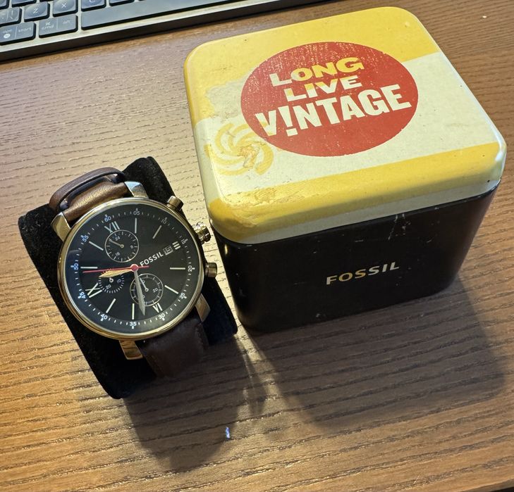 Fossil ceas Cronograf | curea piele quick release