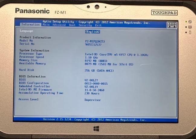 Trimble Access  Panasonic FZ-M1