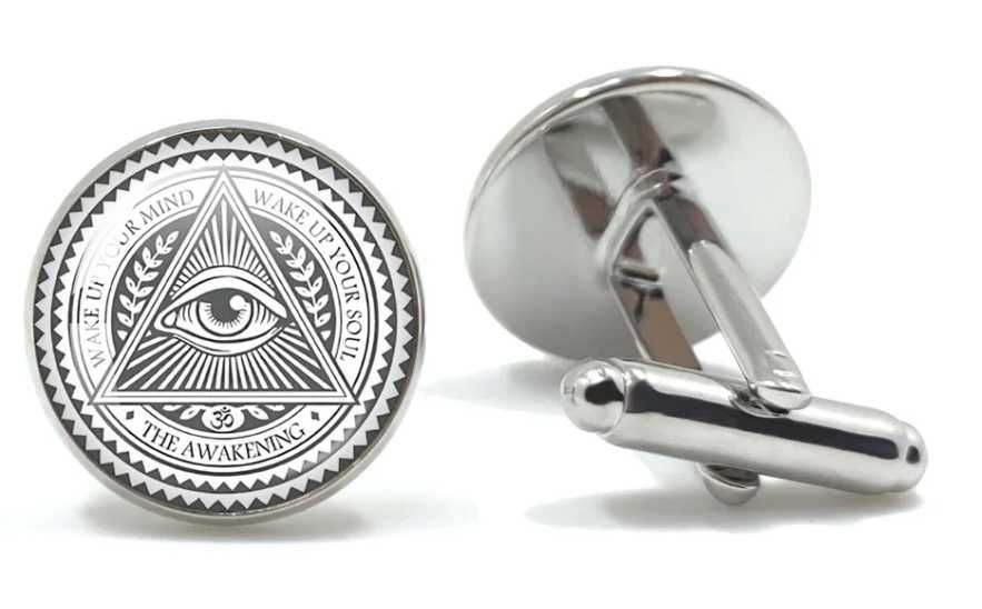 Копчета за Ръкавели Масонски Тамплиер Freemasons Illuminati Cufflinks