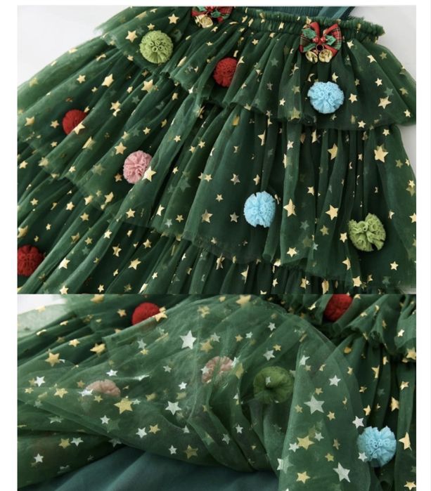 Зеленое платье ёлки