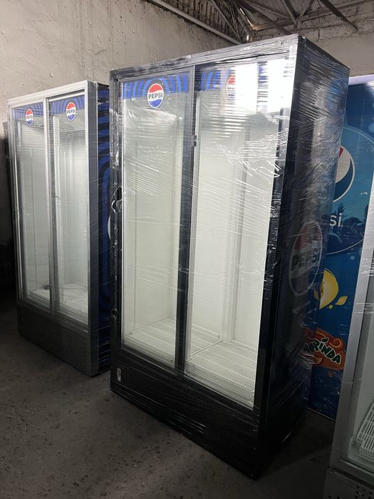 Vitrină Frigorifică Verticală Dublă 120x70x210 cm | LED | Răcire Ventilată | R290 | Magazin/Băuturi