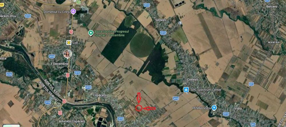 Teren intravilan de vanzare, 1000mp, in comuna Copaceni, Ilfov