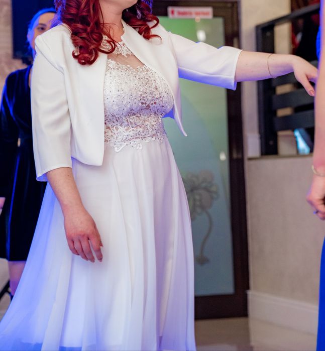Rochie alba potrivita pentru cununie
