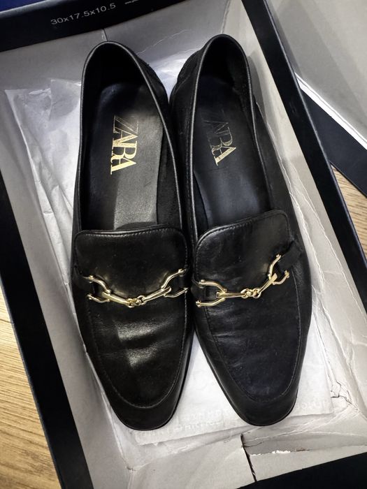 Кожаные лоферы ZARA