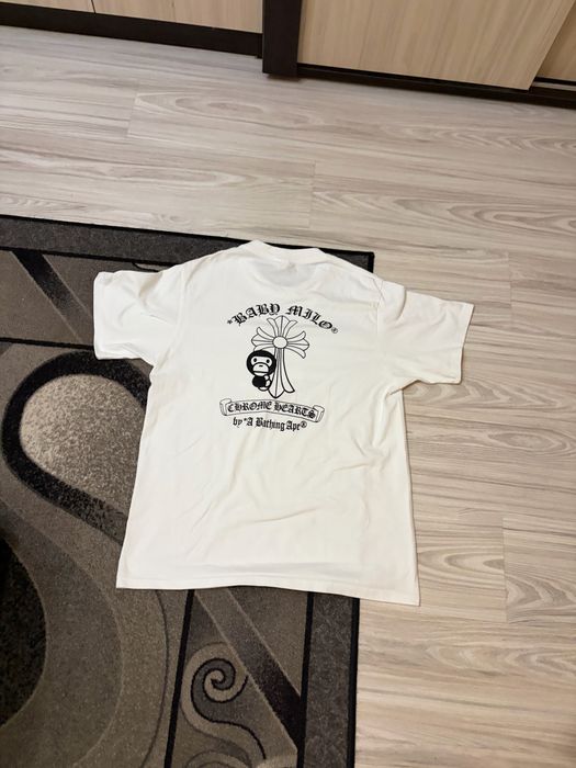 Chrome heart & bape тениска