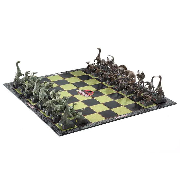 Joc sah Jurassic Park, Dinosaur Battle, 45x45 cm, PVC, multicolor