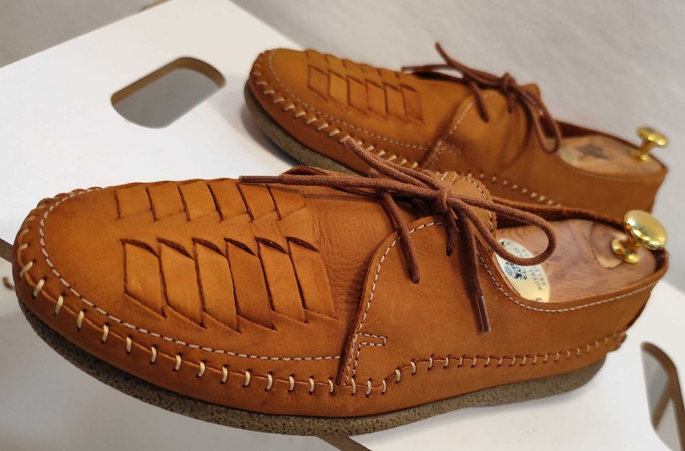 Pantofi casual 42 premium Hardway piele naturala nappa camel