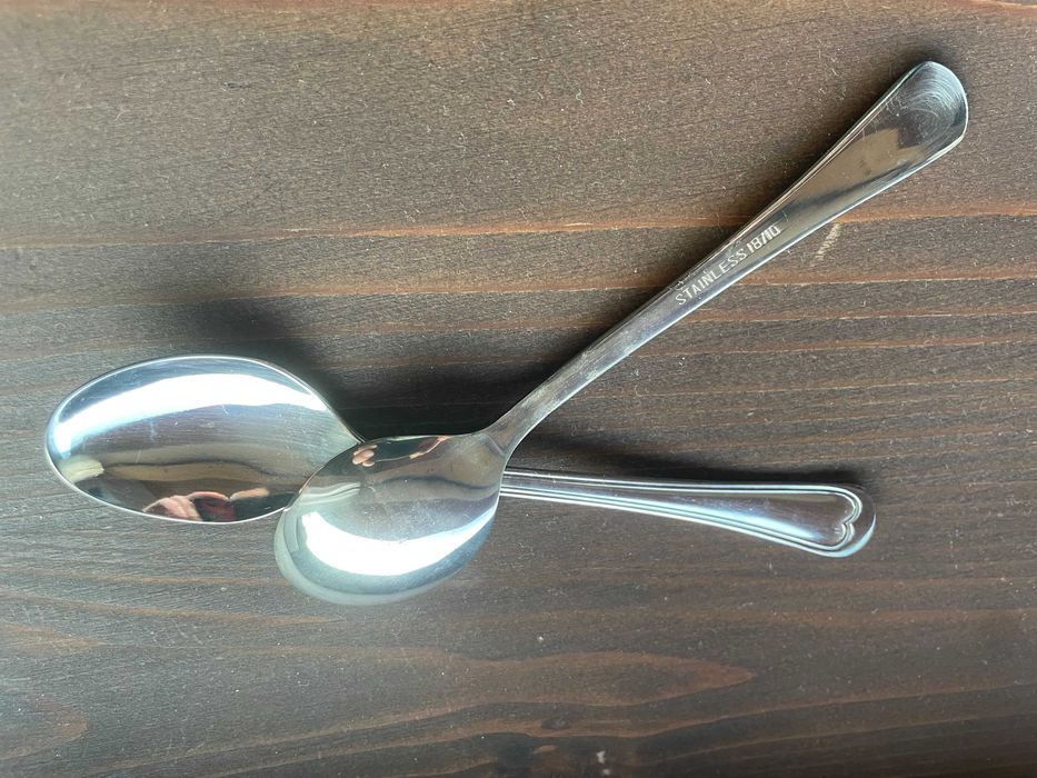 Посребрен комплект от 6 лъжички за хранене