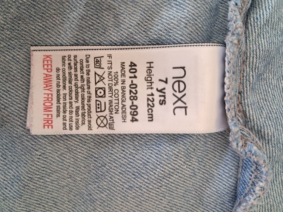 Детска дънкова рокля / сукман Next 7г