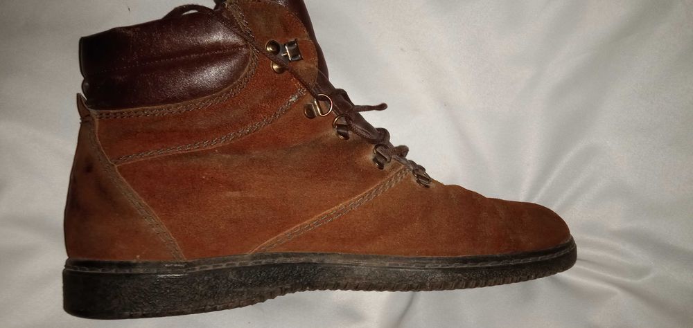 Полусапоги замша утеплённые.