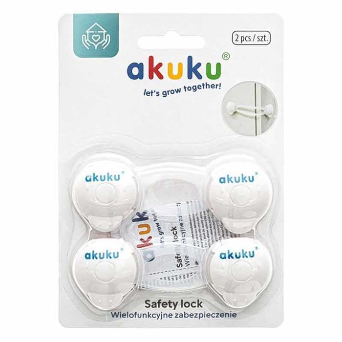 Комплект от 2 бр. детски ключалки защита за чекмеджета и шкафове 10 см