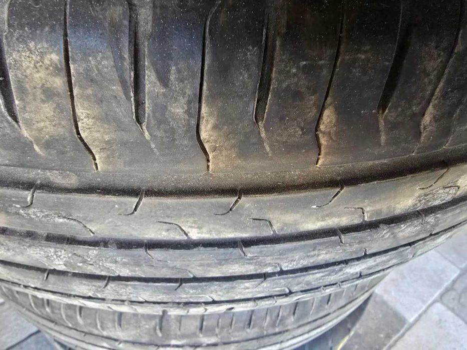 Set 4 Roți Complete 215/60 R16 cu Jante Tablă VW 5x112, anvelope Continental EcoContact 6 DOT 2022, Stare Ca Noi