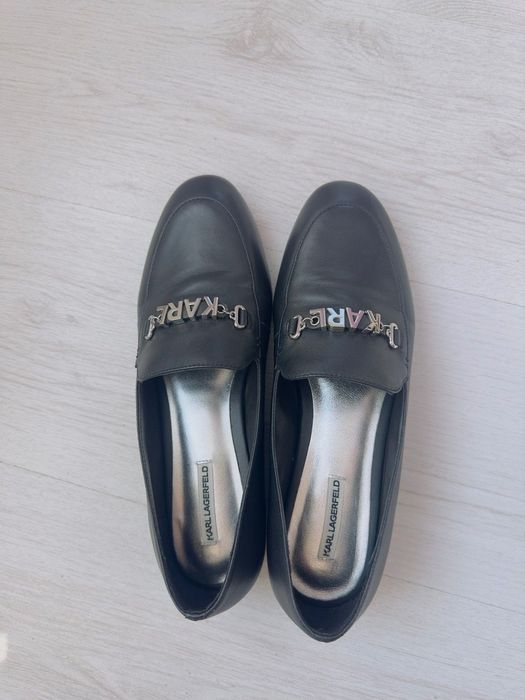 Дамски обувки мокасини Karl Lagerfeld естествена кожа