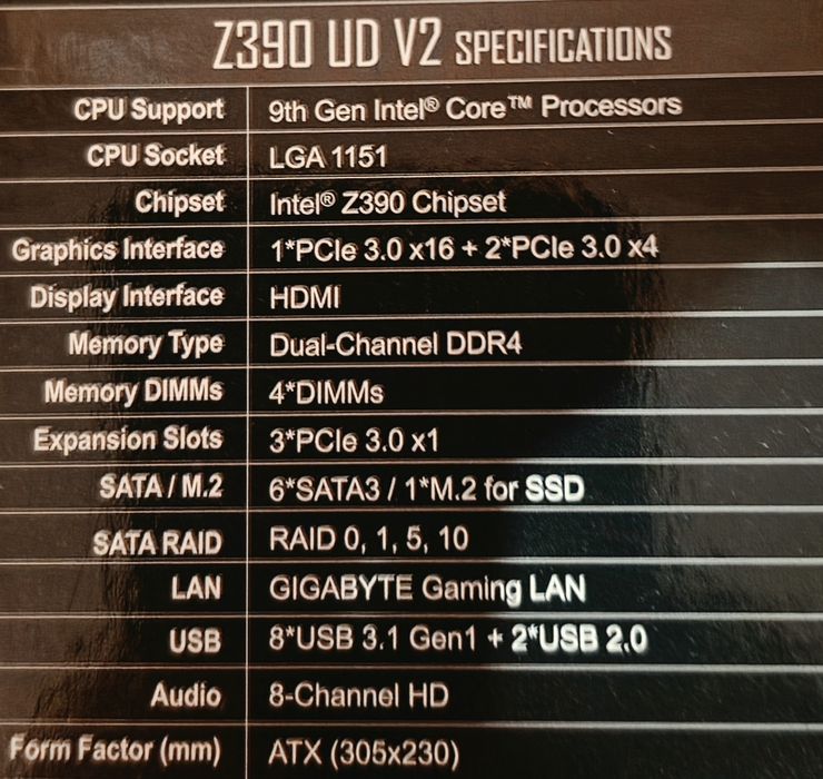 Placa baza Gigabyte Z390 1151