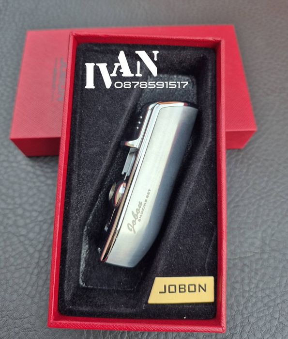 Луксозна метална запалка за пури Jobon (Троен джет) в четири цвята