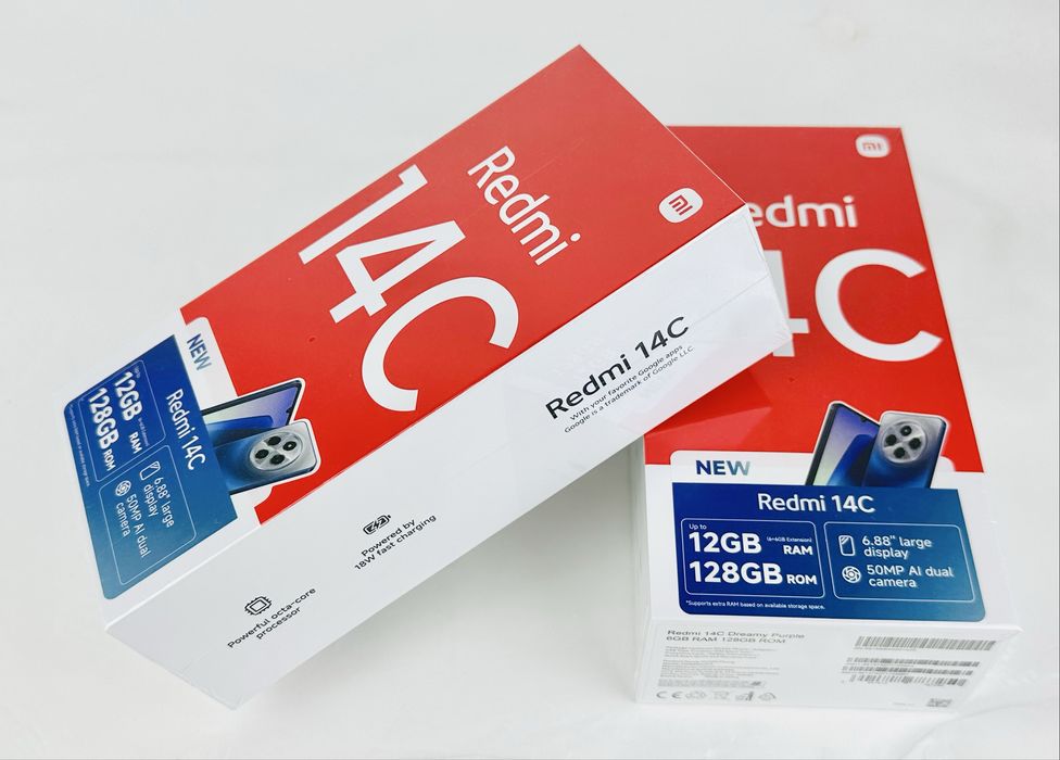 НОВ! Xiaomi Redmi 14C 128GB 6RAM Black / Blue / Green / Purple