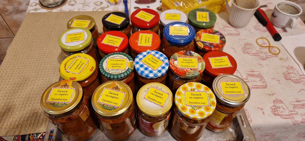 Zacusca de vinete cu ciuperci, bio