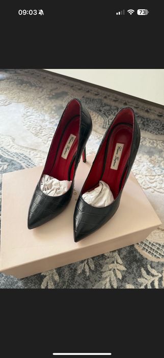 Женские туфли на высоком каблуке, нат.кожа