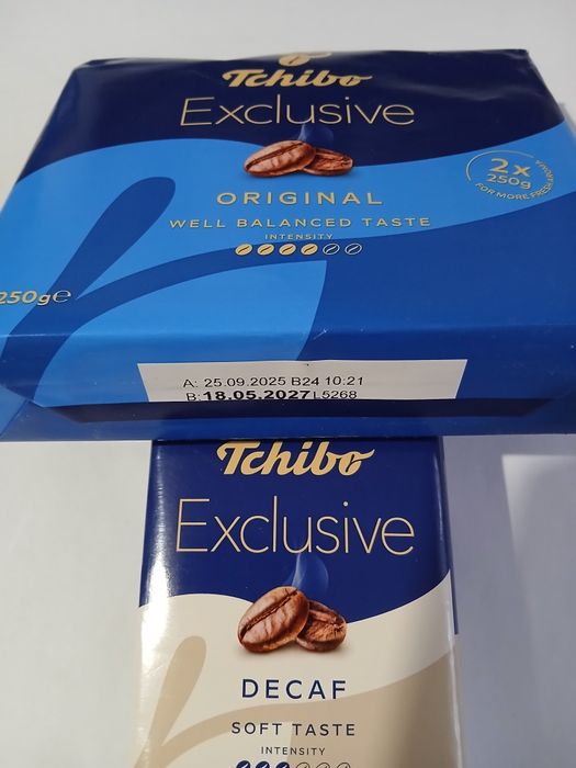 Cafea macinata Dallmayr 500 g, Tchibo 2 x 250 g, Tchibo decof 250 g