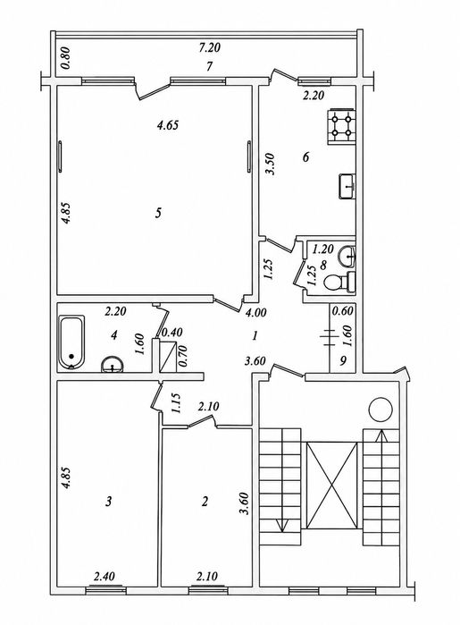 3-комн. квартира, 72 м², Бектемирский район