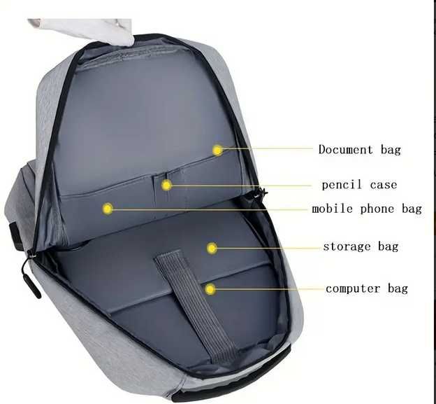 Премиум раница в сиво