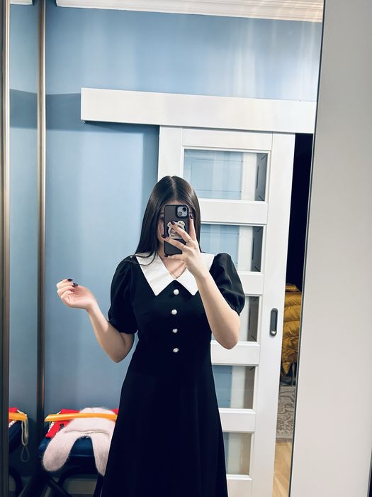 Черное нарядное платье