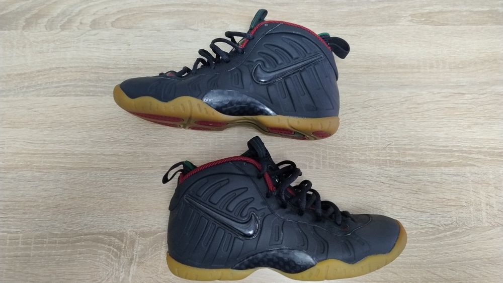 Ghete baschet Nike Little Posite Pro, negru/Gym Rd-Grg Grn-Mtllc Gld