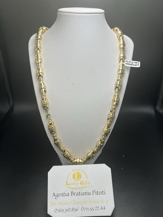 Lant aur 14 k 42,67 gr lungime 62 cm cod 20347