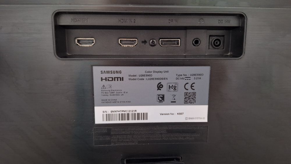 Monitor 4K 28” Samsung U28E590D