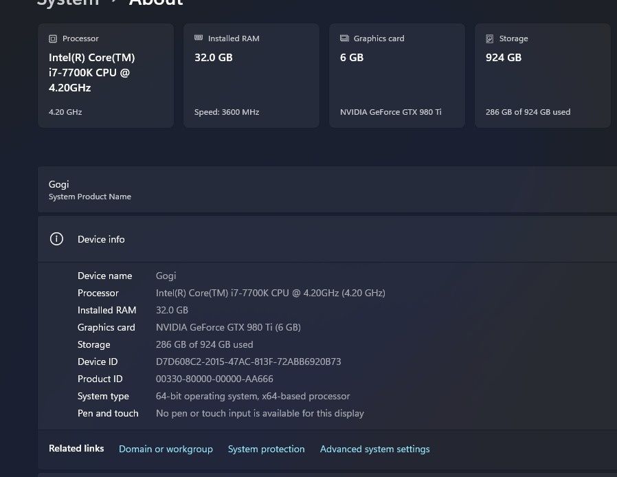 PC Gaming i7-7700K | GTX 980 Ti 6GB | 32GB RAM | SSD NVMe | Seasonic Gold | Gta5 | CS2 | Forza Horizon 5