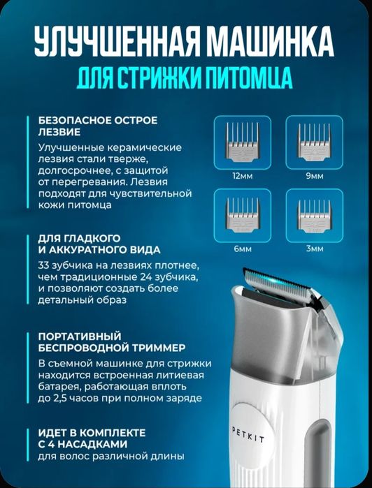 Набор для груминга для кошек и собак PETKIT Airclipper