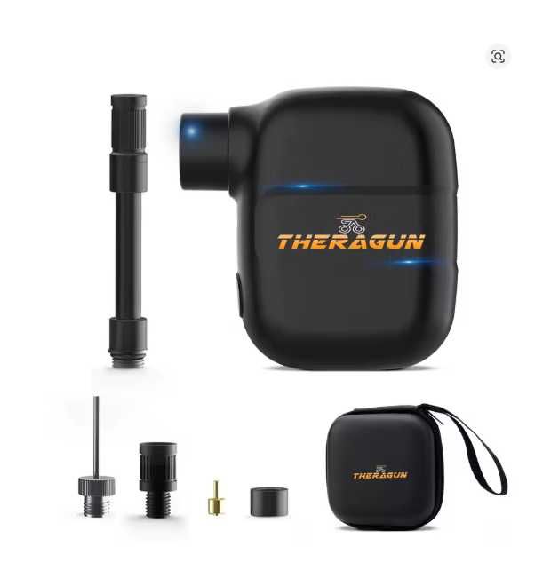 Мини Електрическа Помпа 93g 100PSI - Джобен Компресор с Кутия и Адаптери за Всички Вентили - Подарък за Колело и Тротинетка