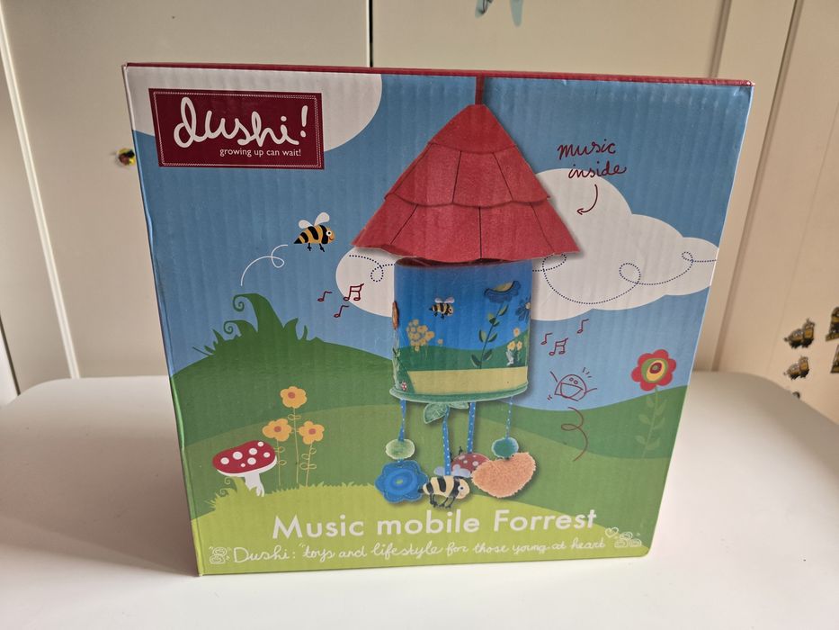 Carusel muzical mecanic Dushi casuta din padure Forest House bebelusi