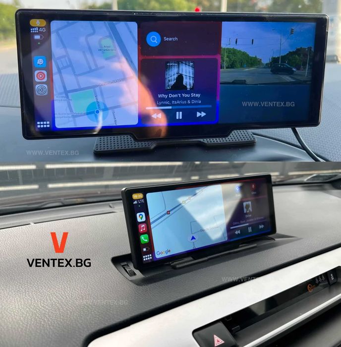 Универсална мултимедия за кола 10 инча, Carplay Android Bluetooth USB