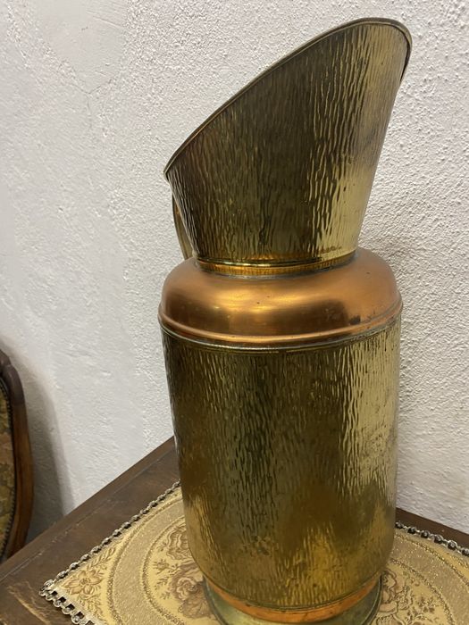 Огромна холандска кана от месинг и мед кош за чадъри ваза за сухи цвет