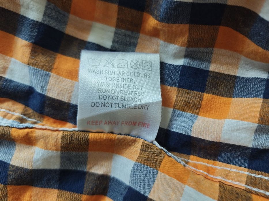 Мъжка лятна  риза с къс ръкав 100% памук