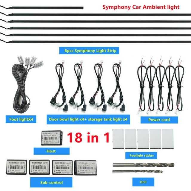 Lumini Ambientale Xentech Light  Symphony App Bluetooth 18 piese