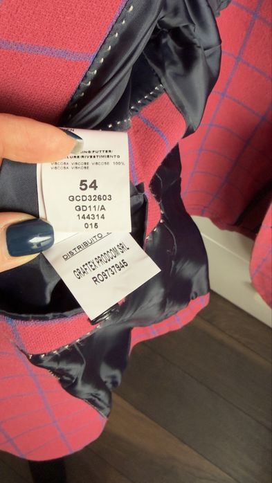 Sacou Bigotti roz , marimea 54